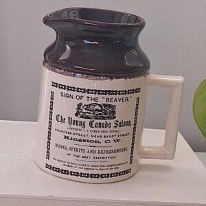 Ye Olde Canadian Crock Prints Beauceware Abernakis Pottery Jug vintage beaver